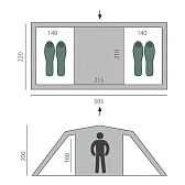 Кемпинговая палатка BTrace RUSWELL 4