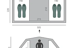 Кемпинговая палатка BTrace RUSWELL 4