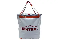 Сумка Митек с крышкой, овал 40х20х40 см (серая)