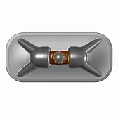 Уключина поворотная для лодок ПВХ (крест)