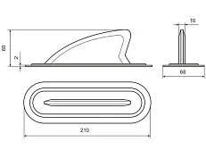 Киль-плавник для надувной лодки ПВХ