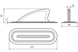 Киль-плавник для надувной лодки ПВХ