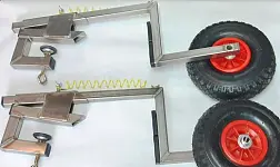 Транцевые колеса на струбцинах "Спрут НДНД" (нерж.)