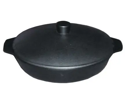 Сковорода чугунная 340 мм с крышкой (Балезинский ЛМЗ)