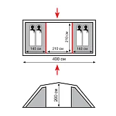 Кемпинговая палатка Totem Hurone 4 (V2)