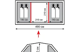 Кемпинговая палатка Totem Hurone 4 (V2)