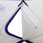 Палатка зимняя куб Следопыт 1.9х1.9 м,  h-2.05 м, 3 слоя, цв. синий/белый