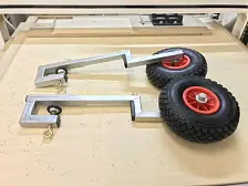 Транцевые колеса на струбцинах для лодок ПВХ