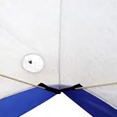 Палатка зимняя куб Следопыт 1.9х1.9 м,  h-2.05 м, 3 слоя, цв. синий/белый