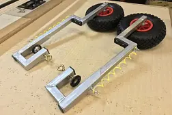 Транцевые колеса на струбцинах для лодок ПВХ