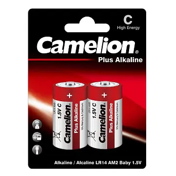Батарейки алкалиновые Camelion 1.5V тип С (блистер 2 шт)