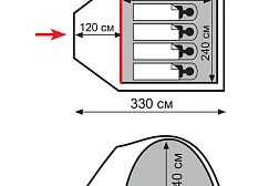 Туристическая палатка Totem Chinook 4 (V2)