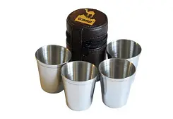 Набор стопок Tramp 25 мл в кожаном чехле