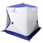 Палатка зимняя куб Следопыт 1.9х1.9 м,  h-2.05 м, 3 слоя, цв. синий/белый