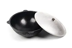 Казан чугунный 12 литров с крышкой (Узбекистан)