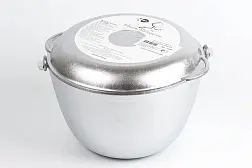 Казан походный литой алюминий 4 л с крышкой сковородой (Kukmara)