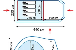 Кемпинговая палатка Tramp Anaconda 4 (V2)
