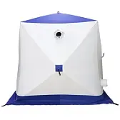 Палатка зимняя куб Следопыт 1.9х1.9 м,  h-2.05 м, 3 слоя, цв. синий/белый
