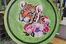 Доска разделочная "Тигренок" (Handmade)