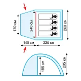 Кемпинговая палатка Tramp Bell 4 (V2)