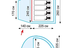 Кемпинговая палатка Tramp Bell 4 (V2)