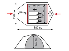Палатка туристическая Tramp Lite CAMP 3