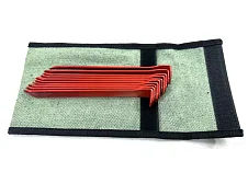 Колышек стальной 180 мм комплект 10 штук в чехле