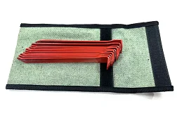 Колышек стальной 180 мм комплект 10 штук в чехле