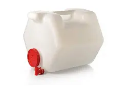 Канистра пластиковая 40 л с опорной стороной и краном