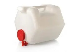 Канистра пластиковая 40 л с опорной стороной и краном