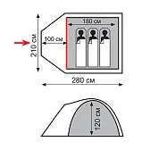 Туристическая палатка Totem Indi 3 (V2)