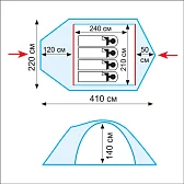 Туристическая палатка Tramp Lair 4 (V2)