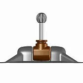 Уключина поворотная для лодок ПВХ (крест)