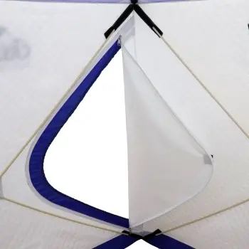 Палатка зимняя куб Следопыт 1.9х1.9 м,  h-2.05 м, 3 слоя, цв. синий/белый